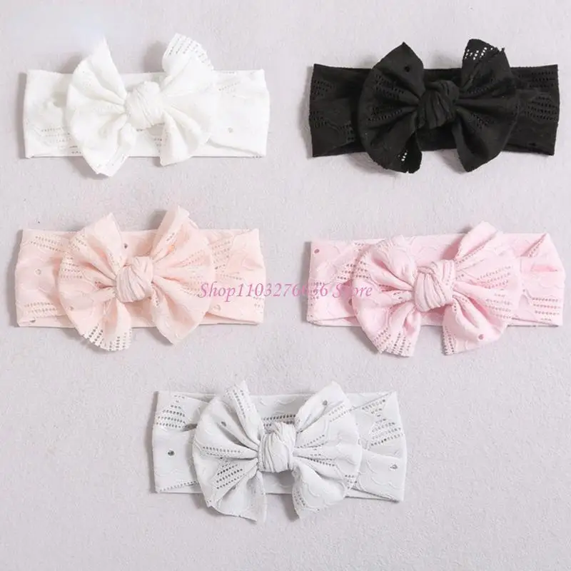 Diadema con lazo elástico para niñas - Tocado fotográfico suave - imagen 3