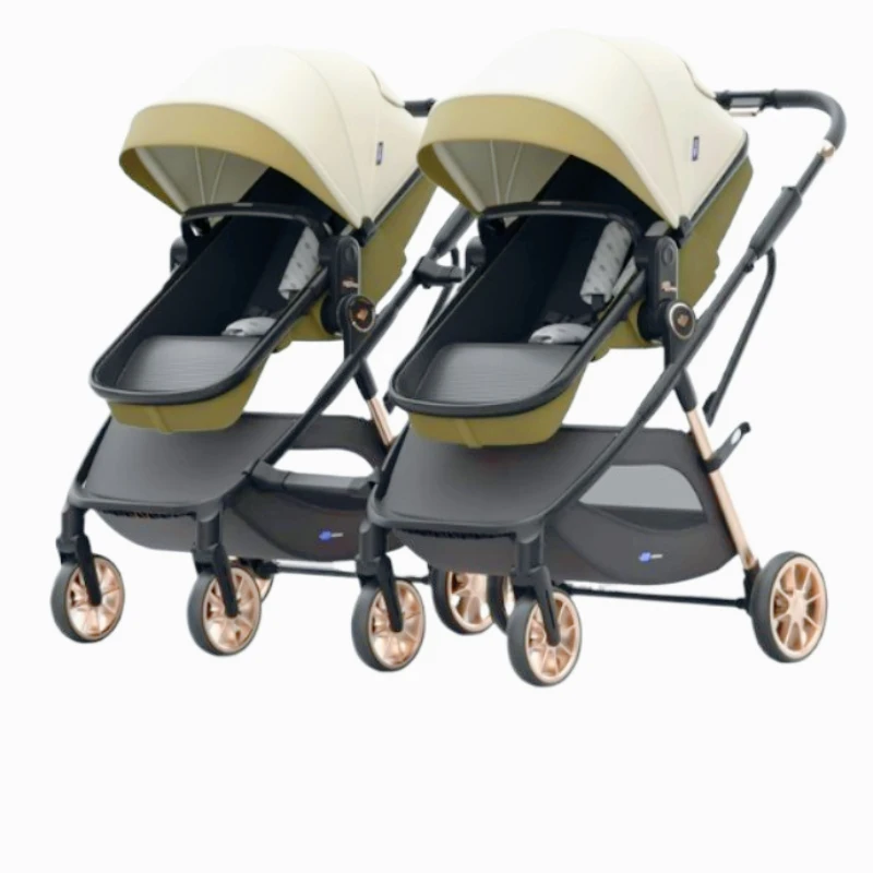 Los fetos del dragón y el Fénix gemelos Weilebao se pueden dividir, sentarse y acostarse, cochecito para recién nacido plegable y ligero