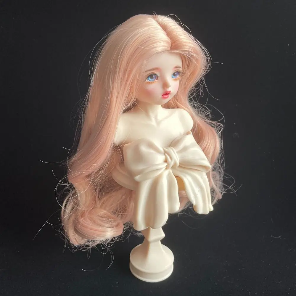 Peluca de muñeca Bjd Multicolor, pelo rizado de fibra de alta temperatura, pelo de muñeca BJD SD hecho a mano, bonito peluca Bjd, accesorios, regalo para niños - imagen 4