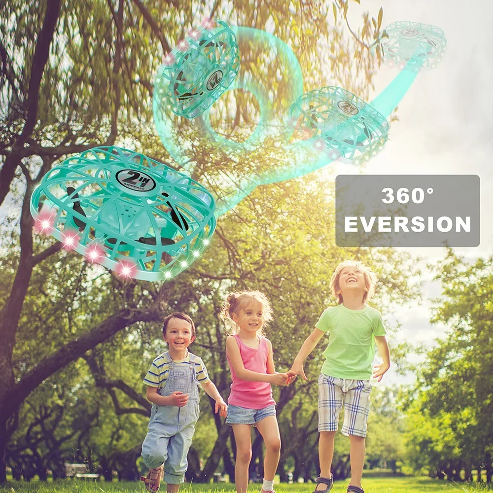 Mini Drone UFO juguetes volando mano detección inducción RC helicóptero avión Quadcopter 360 juguetes para niños regalo de Navidad - imagen 4