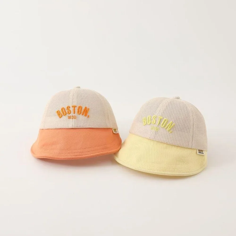 Gorra de béisbol con letras a la moda para bebé, protector solar hueco, sombrero para el sol para niños, secado rápido, Anti UV, sombrero con visera para exteriores, niños y niñas - imagen 3