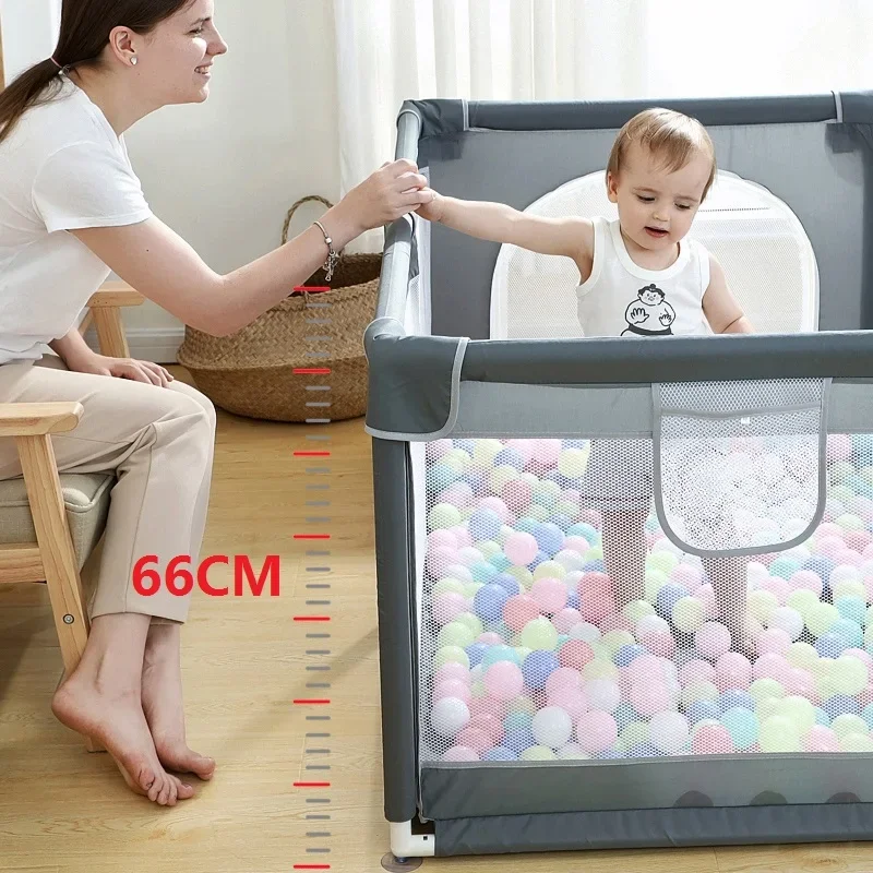 IMBABY, tamaño de 150x180CM con espuma, valla grande para niños, valla de seguridad para bebés, valla para bebés, parque infantil - imagen 5
