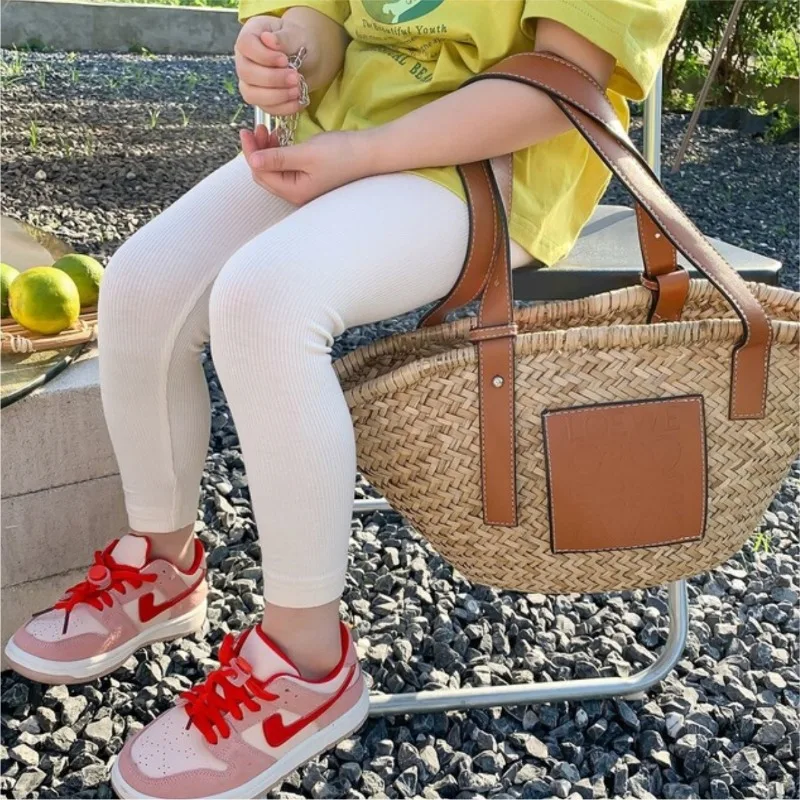 2025 nuevas polainas coreanas para niñas: capris finos y transpirables de verano, cintura elástica, cómodas, versátiles para uso diario y al aire libre - imagen 4