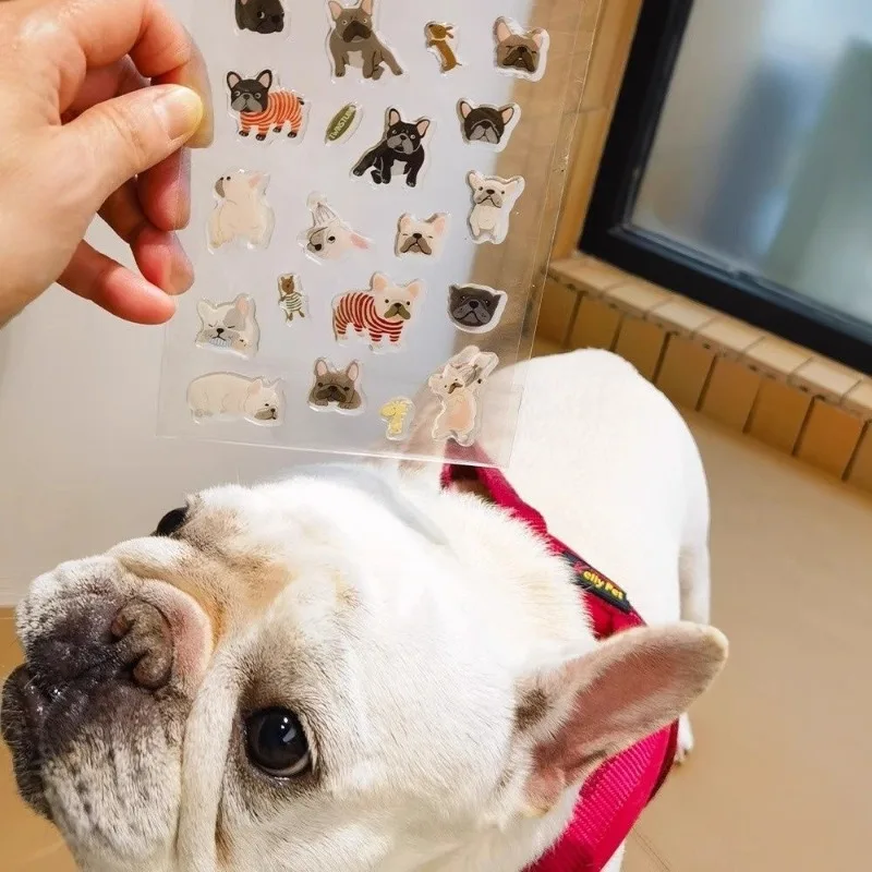 Pegatina impermeable bulldog francés – Estilo gelatina para portátiles