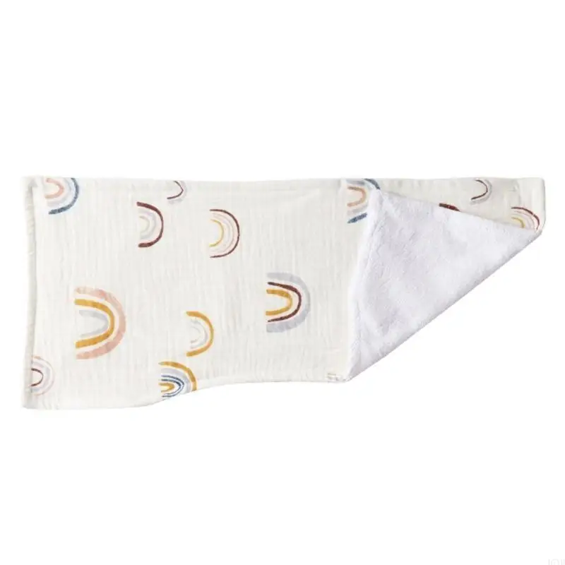 Baberos alimentación D7YD, paños para eructar 6 capas para bebés, toalla para eructar rectangular, Baberos algodón y - imagen 2