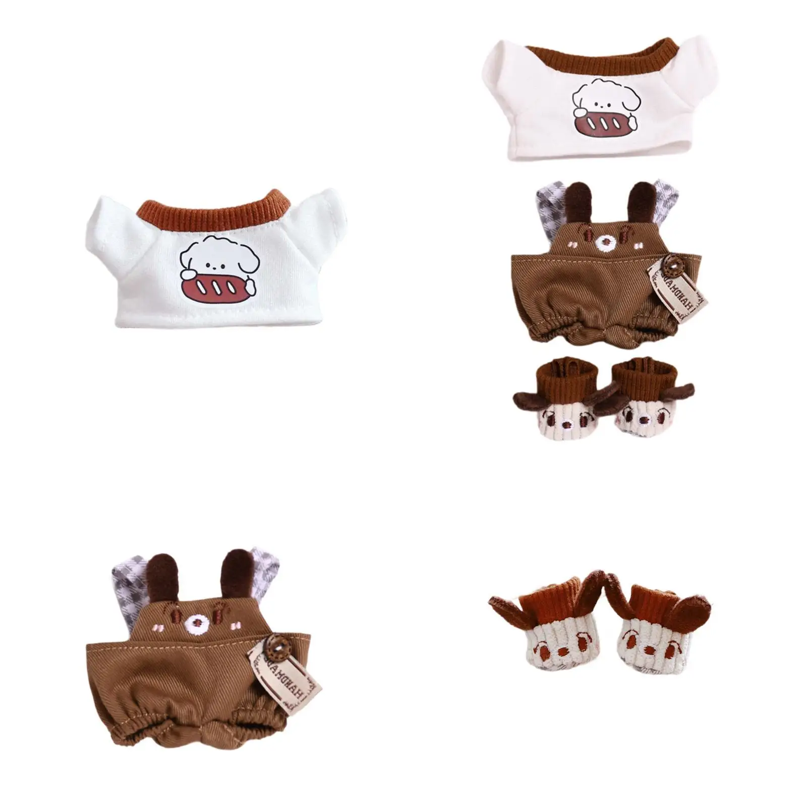 15cm Doll Clothes DIY Supplies for Little Girls Flexibility Imagination Cute