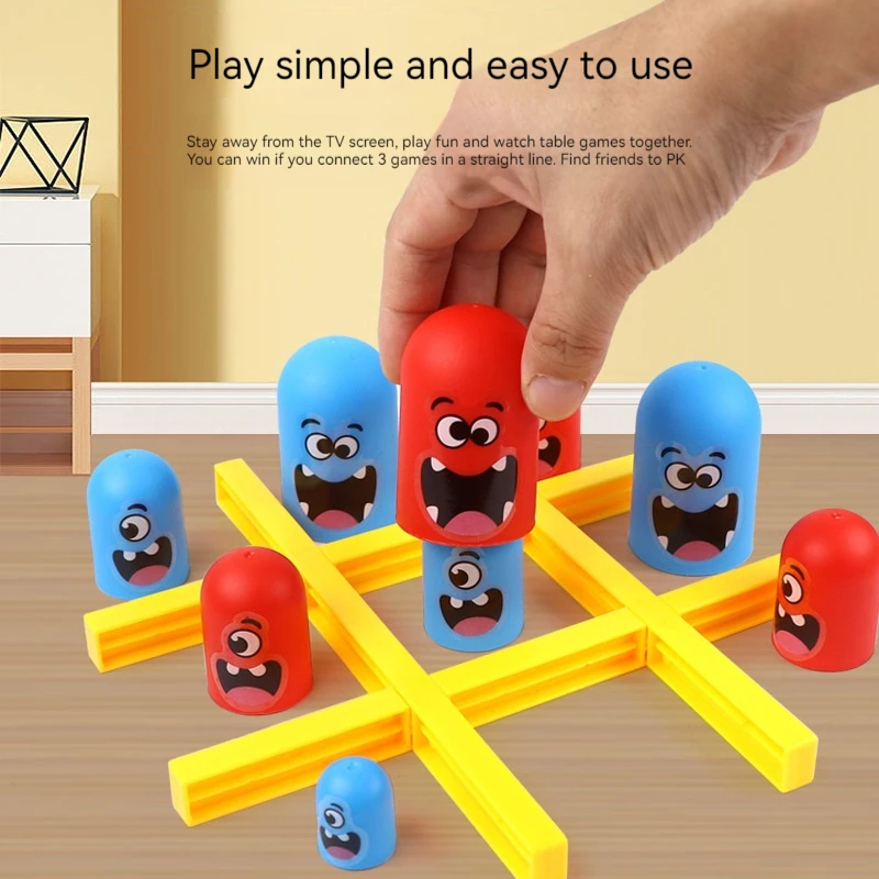 Divertidos juegos de mesa Tic Tac Toe intelectual gran comiendo ajedrez pequeño interactivo multijugador juegos de fiesta juguetes para niños adultos - imagen 3