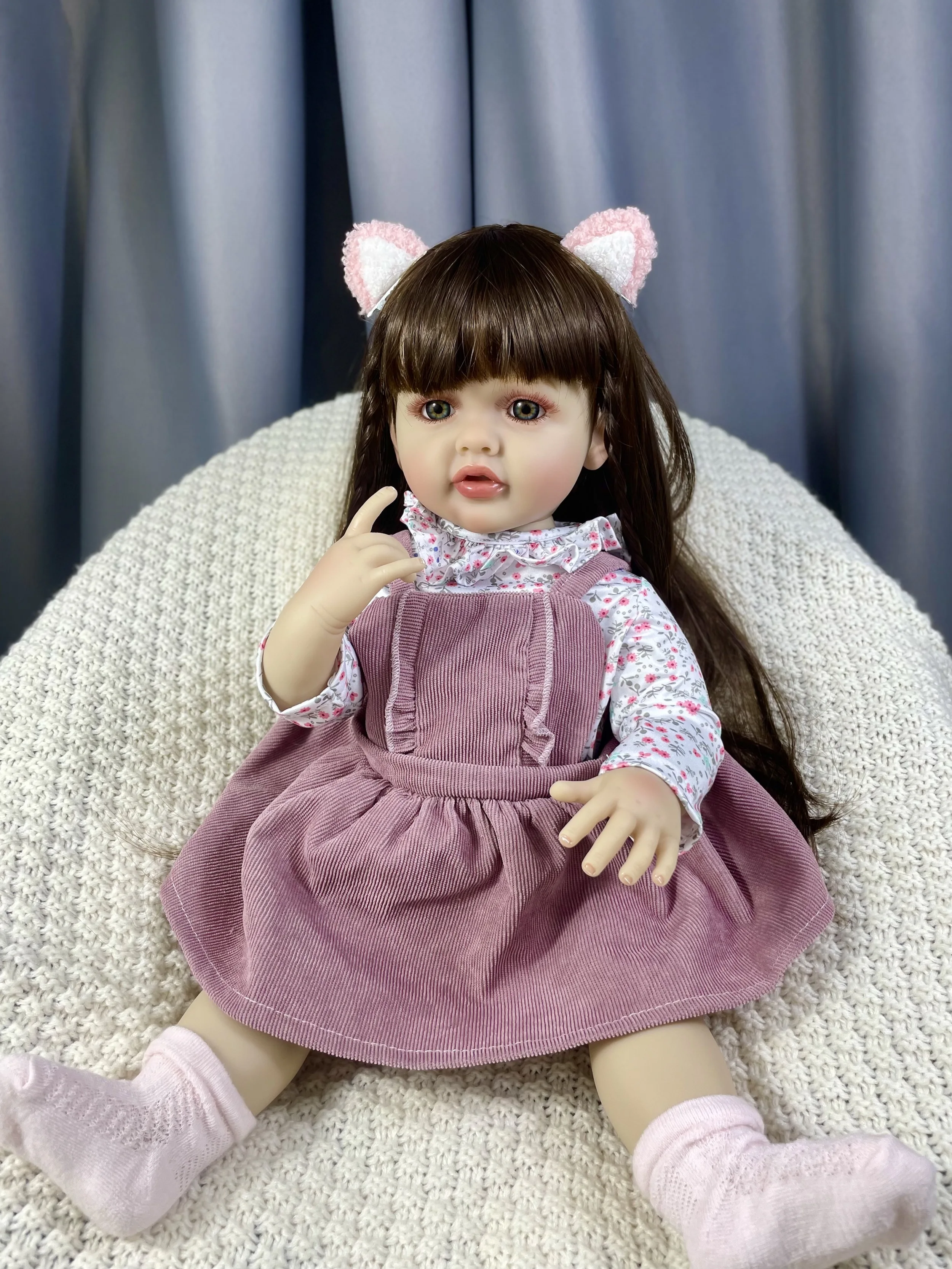 MRB 55CM muñeca Reborn de vinilo de silicona completa Betty chica realista linda princesa niño bebé cumpleaños regalo de Navidad - imagen 3