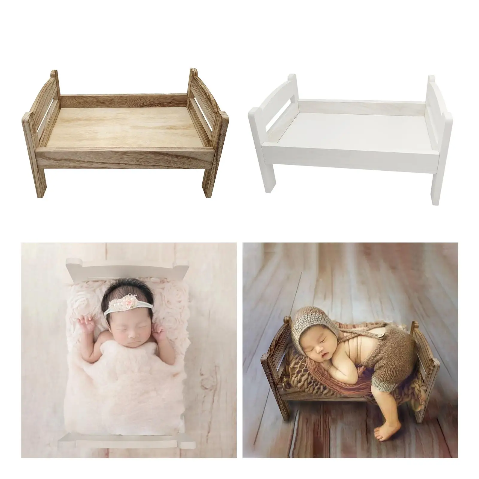 Mueble de madera estilo vintage para fotos bebé - imagen 4