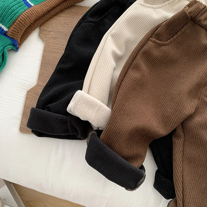 MILANCEL 2026 primavera otoño sólido niños Pantalones rectos moda niños ropa pantalones pantalones vaqueros breves para 1-6 años - imagen 5