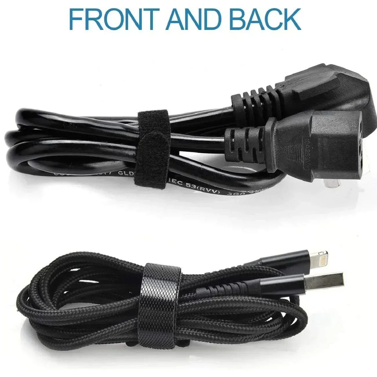 Organizador de auriculares, 100 Uds., bridas para cables liberables, gestión de cables de ratón, bridas para cables de nailon, correas de cinta de aro reutilizables - imagen 2