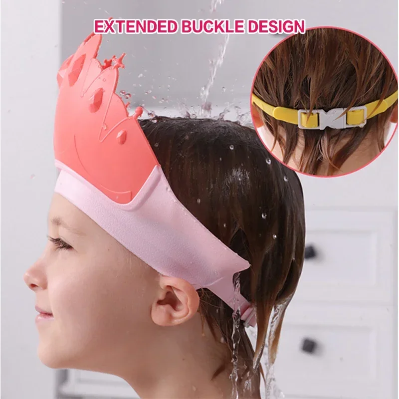 Gorro de baño ajustable para bebé – Impermeable con protección de oídos - imagen 3