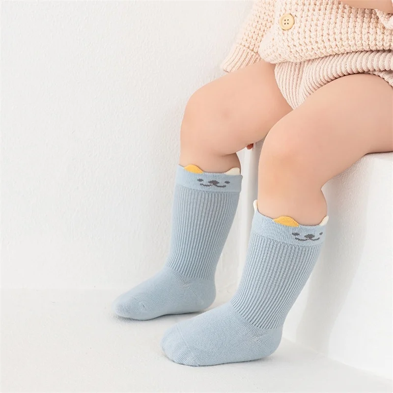 3 par/set calcetines de bebé recién nacido para niñas y niños calcetines de algodón de alta calidad para niños pequeños Otoño Invierno calcetines bonitos de dibujos animados para niños 0-5Y - imagen 3