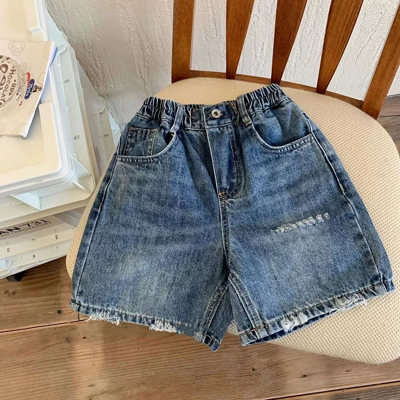Pantalones cortos de mezclilla para niños y niñas – Casual veraniego - imagen 4