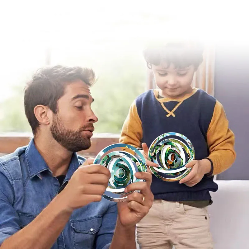 Juguete de rompecabezas giratorio 3D de dinosaurio, cubo mágico Circular antiestrés de 360 °, juego de giro, imaginación espacial, entrenamiento, regalos de cumpleaños para niños - imagen 2