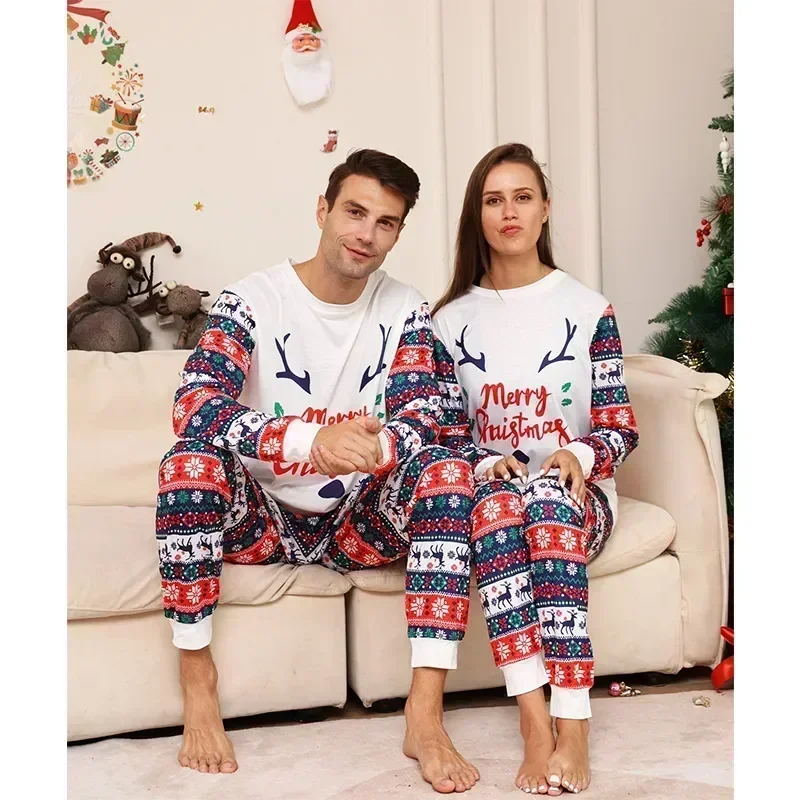 Conjuntos navideños a juego para la familia, pijamas para adultos y niños, conjunto de ropa, peleles para bebé, ropa de dormir informal, pijamas de aspecto familiar de Navidad - imagen 3