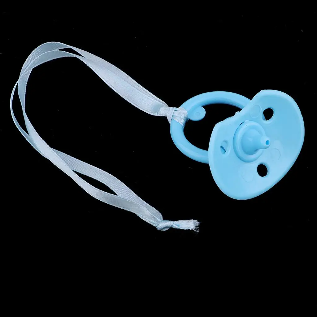 Infant Baby Doll Plastic Pacifier for Doll Nursery Room Accs Blue