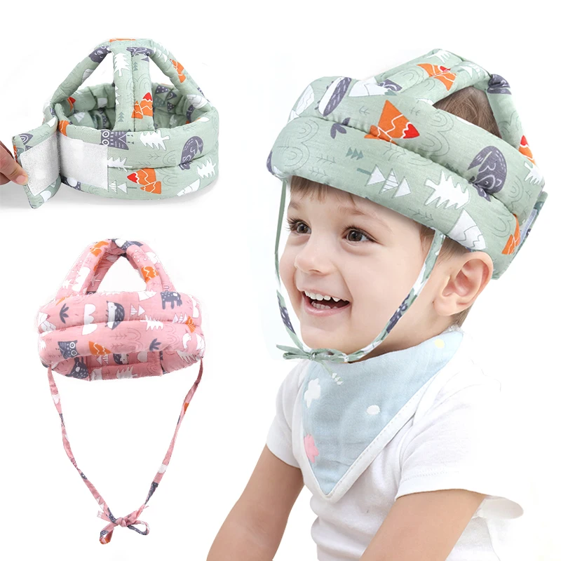 Casco de seguridad para bebé, casco de protección para la cabeza, almohadilla anticaída para niños pequeños, gorro ajustable cómodo para aprender a caminar