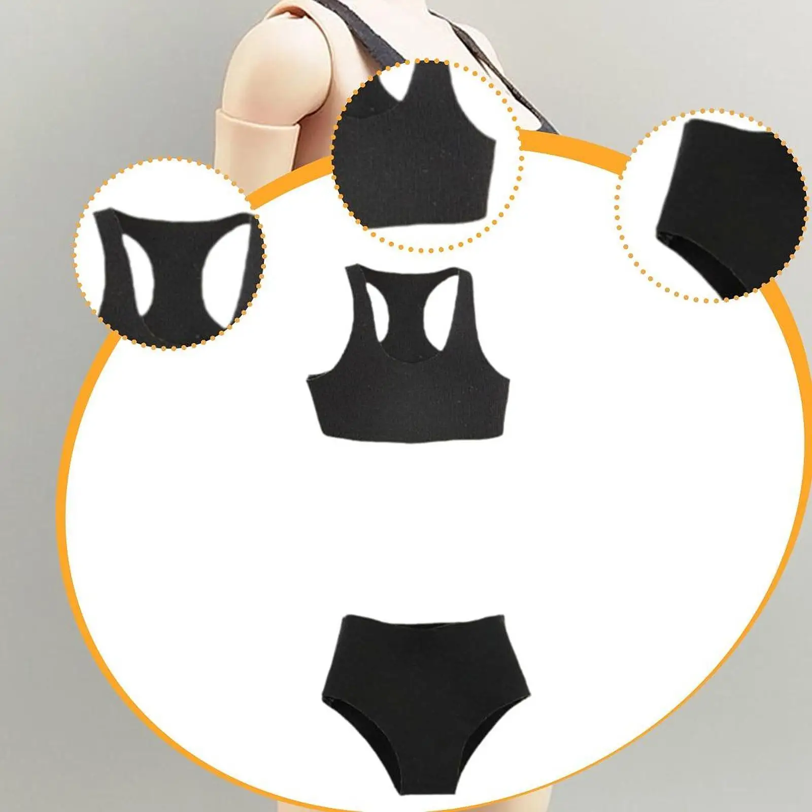 Ropa femenina a escala 1/6, colección de accesorios de vestir en miniatura 1:6, chaleco deportivo y pantalones cortos, Bikini informal, ropa de figura de acción - imagen 5