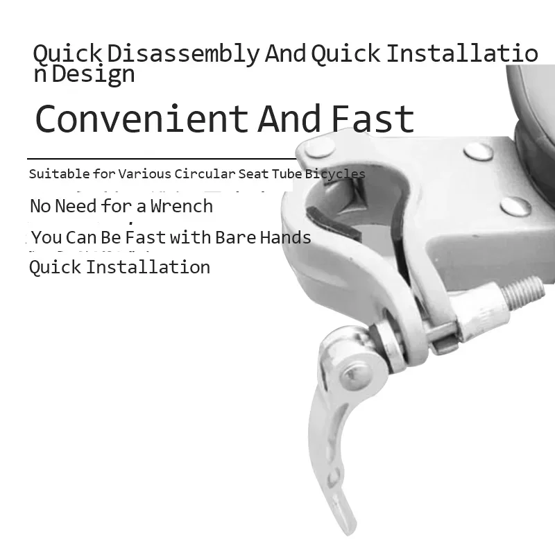 Asiento de seguridad plegable para niños, asiento delantero de aleación de aluminio, diseño ajustable portátil, ajuste Universal para ciclismo seguro con niños - imagen 4