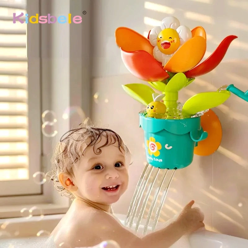 Juguete de baño para bebé – Flor pulverizadora con ventosa