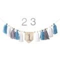 Blue Number Tassel
