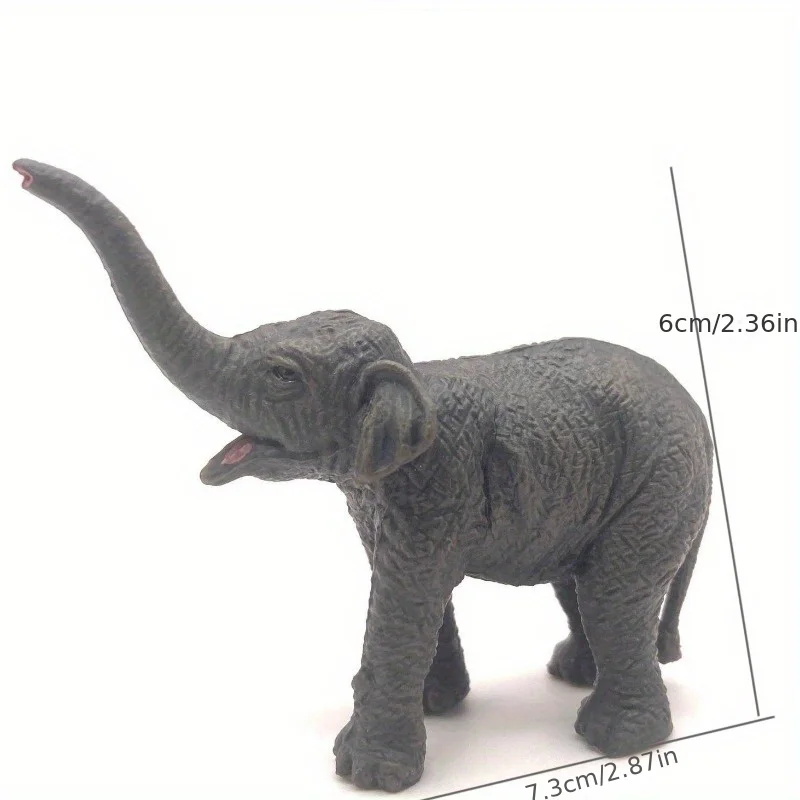 Elefante asiático de simulación transfronteriza, modelo de elefante africano masculino, adorno de juguete sólido para niños - imagen 3