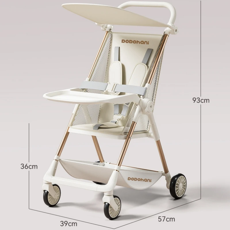Silla de paseo plegable con toldo y estructura en aluminio - imagen 4