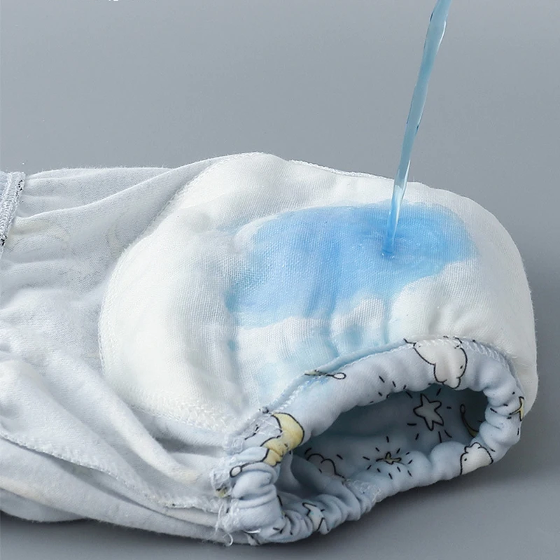Pañales de tela suave para bebé, pantalones de entrenamiento reutilizables, ropa interior impermeable, lavable, de algodón, cambiador de bragas - imagen 5
