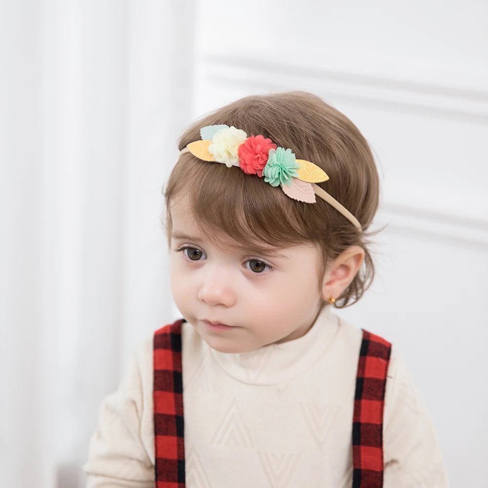 Conjuntos de bandas para el cabello Color batalla diadema con lazo de varios estilos bandas elásticas para el cabello de nailon suave para niñas accesorios para el cabello 10 unids/set - imagen 3