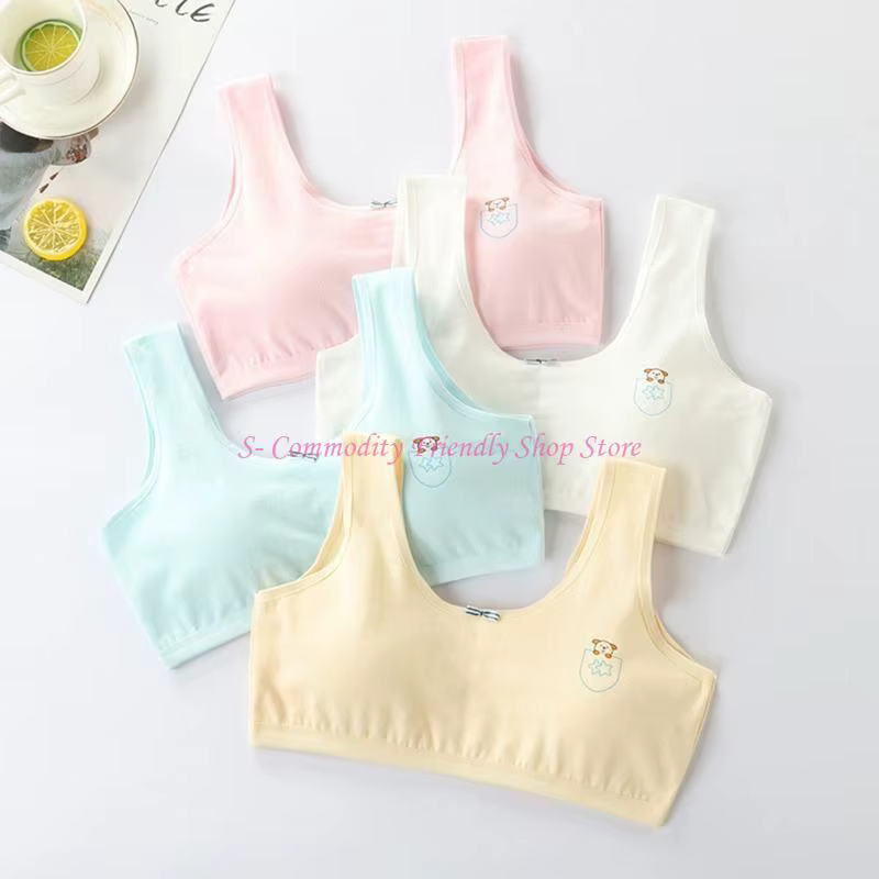 Sujetador de entrenamiento de algodón con almohadillas para niñas - imagen 3