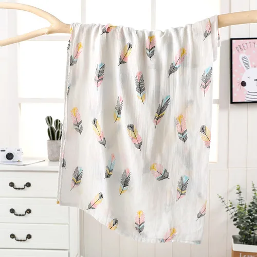 Manta de muselina de 110x120cm, pañales de algodón de bambú para bebé, mantas suaves para recién nacidos, gasa de baño, envoltura para niños, saco de dormir, funda para cochecito - imagen 2