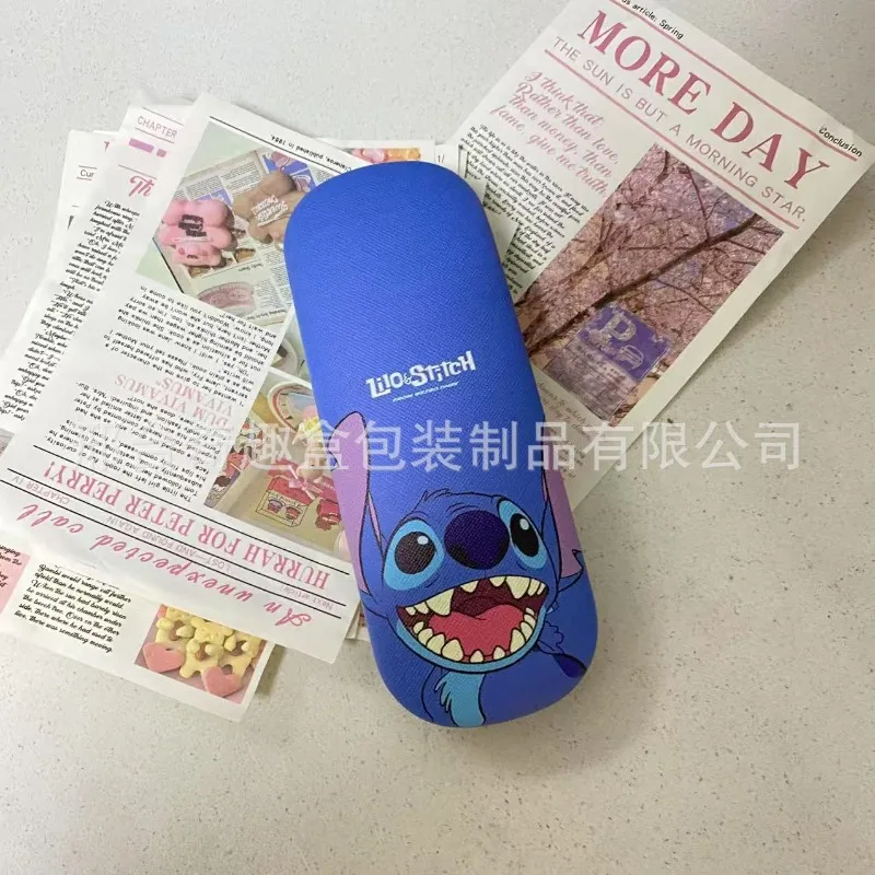 Caja de gafas dura de moda de Stitch de Disney, estuche de gafas de concha de mano de alta calidad con dibujos animados para hombres y mujeres, estuche para gafas de lectura - imagen 5