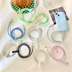 Para Iphone Ipad Cable de datos Funda protectora Cable de carga Anti rotura Adecuado para cargador de 20W Regalos para niños y niñas