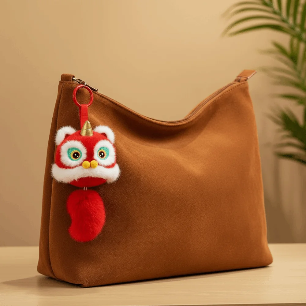Llavero de peluche león infantil – Regalo de dibujos animados
