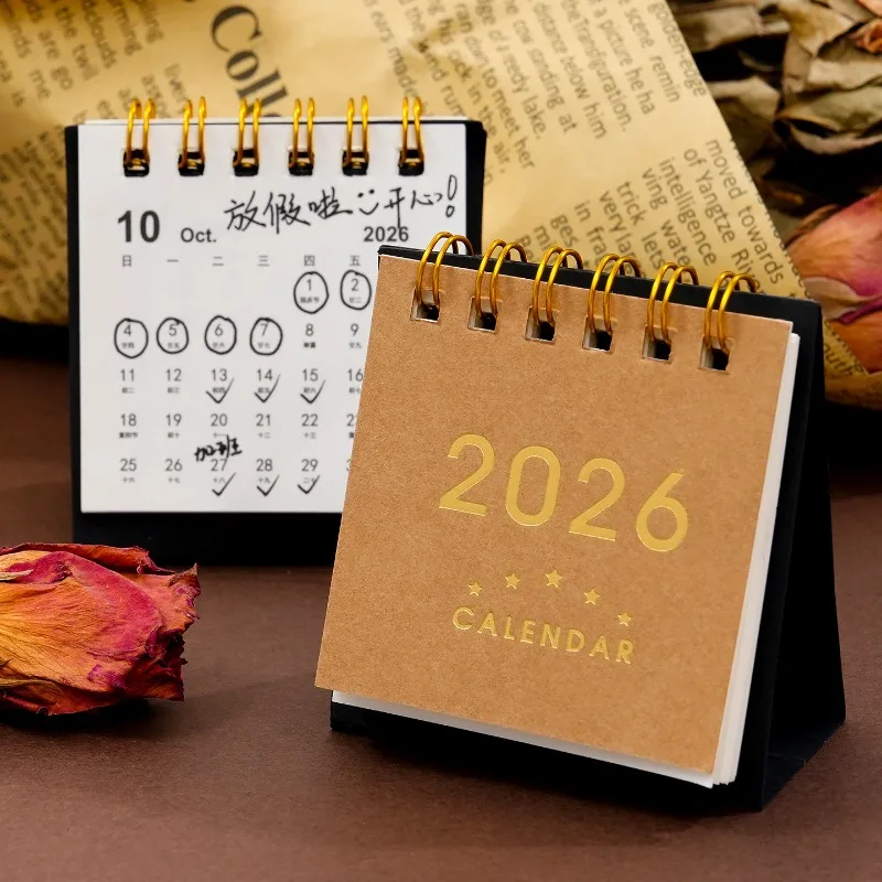 Calendario de escritorio 2026, uso diario, Mini mes decorativo, decoraciones de mesa, calendarios de escritorio de pie delicados, suministros para el hogar y la Oficina - imagen 3