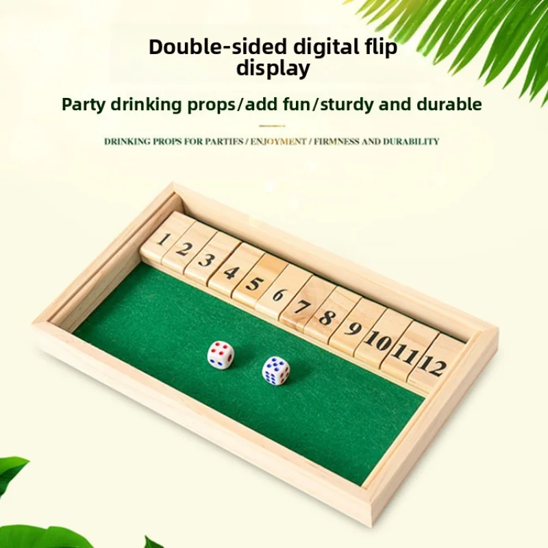 Juego de dados con caja de madera – mesa clásica estilo Pub familiar - imagen 5