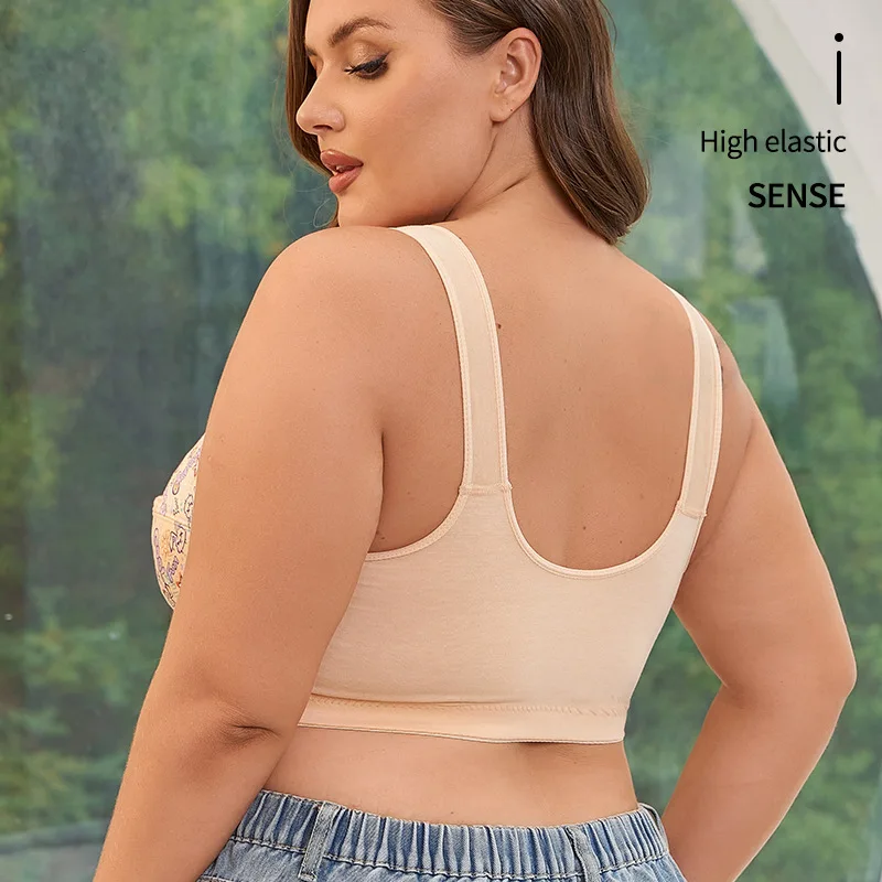 Copa A-G, sujetadores de maternidad de verano, chaleco con estampado Floral, talla grande europea americana, sin hebilla frontal de acero, sujetadores de lactancia - imagen 5