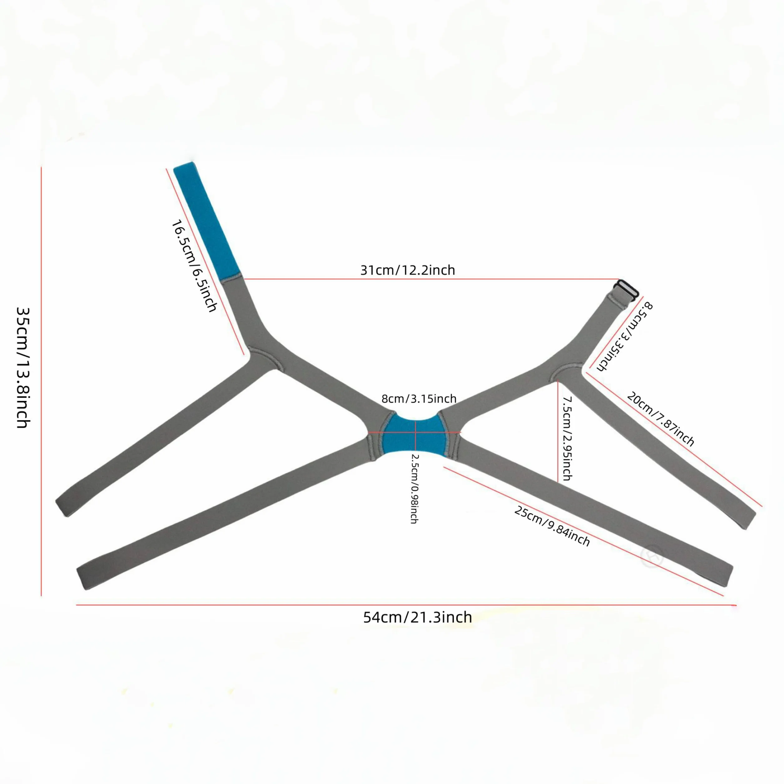 Correas ajustables para casco CPAP para máscara facial completa F30, diadema de repuesto de tela cómoda y transpirable - imagen 3
