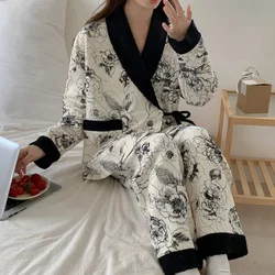 Pijama maternity invierno algodón acolchado para embarazadas