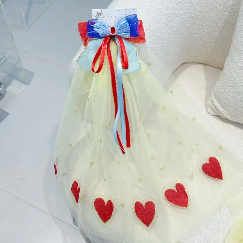 Voile à nœud de princesse coréenne, épingle à cheveux pour enfants, accessoires de cheveux exquis et mignons faits à la main pour filles - imagen 5