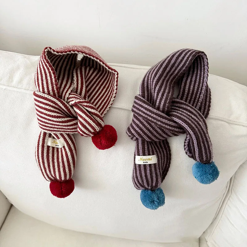 MILANCEL bufanda infantil inverno rayas verticales chal cálido bebé - imagen 4