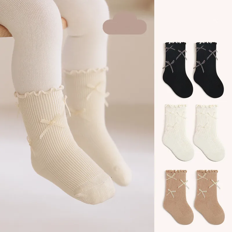 Calcetines con lazo para niños – Algodón suave primavera - imagen 3