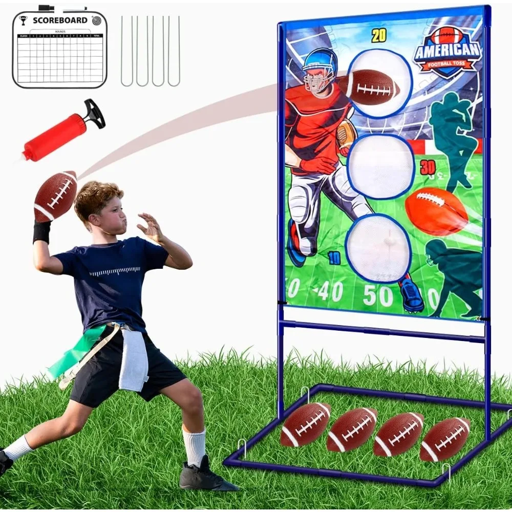 Juego de lanzamiento de fútbol con pelotas inflables, juegos de objetivo de lanzamiento de fútbol para niños, deportes de interior, juguetes al aire libre, regalo de cumpleaños