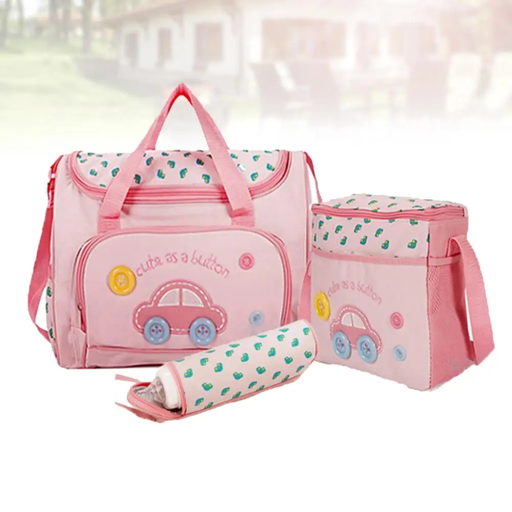 Conjunto de bolsa de pañales de gran capacidad, bolso de lactancia para bebé, bandolera, artículos esenciales para el parque de salida para padres - imagen 4