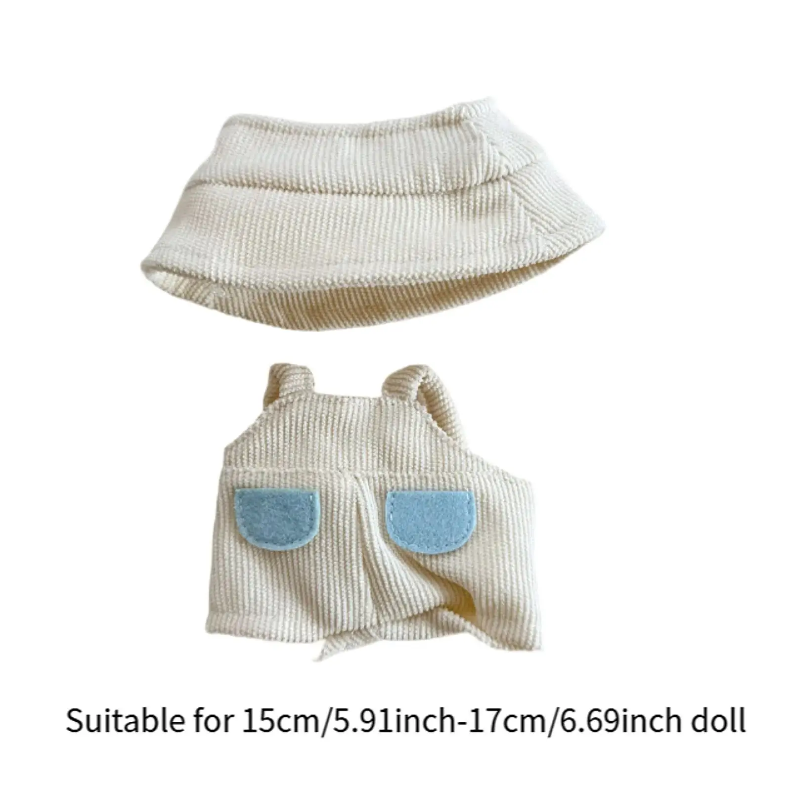 Plush Doll Rompers with Hat Decoration Hands on Cute Coordination Doll Outifits Photo Props for 5.91inch/6.69inch Doll for Kids Plush Doll Rompers with Hat Decoration Hands on Cute Coordination Doll Outifits Photo Props for 5.91inch/6.69inch Doll for Kids