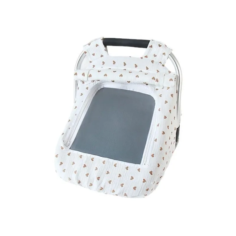 Funda parasol de gasa de algodón para cochecito - imagen 5