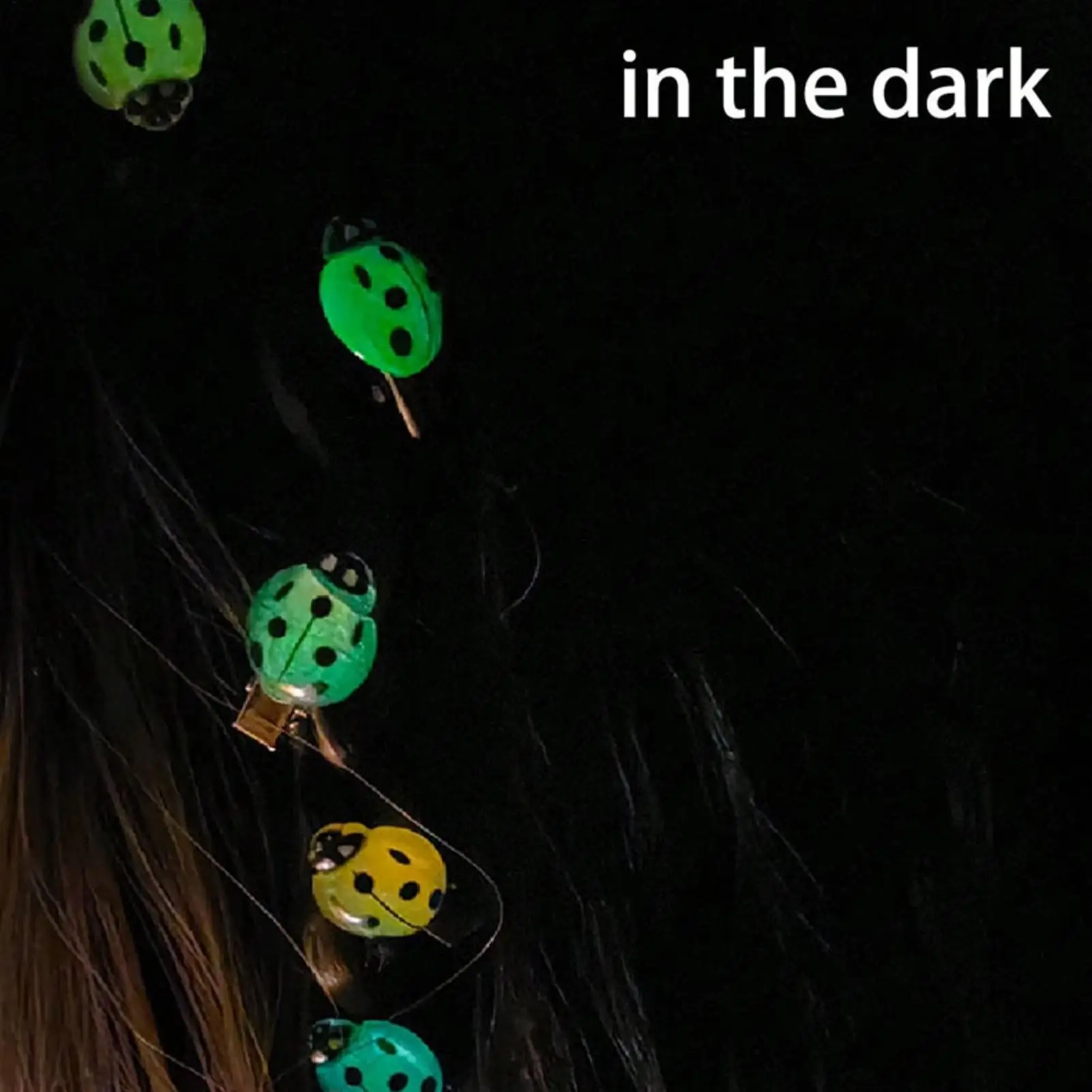 Clips de mariquita, 10 piezas, abrazadera de mariquita, pinzas para el cabello de estilo lindo luminoso para adolescentes, niños y niñas, fiesta con fecha, ropa escolar al aire libre - imagen 2