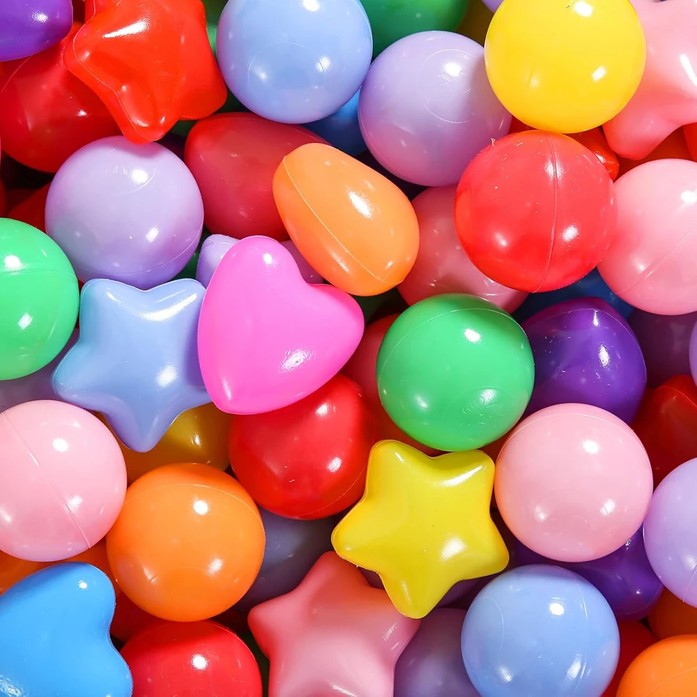Bolas de piscina de bolas, paquete de 50 bolas de plástico a prueba de aplastamiento sin ftalatos, sin BPA, para fiestas de cumpleaños, parque infantil de piscina - imagen 2