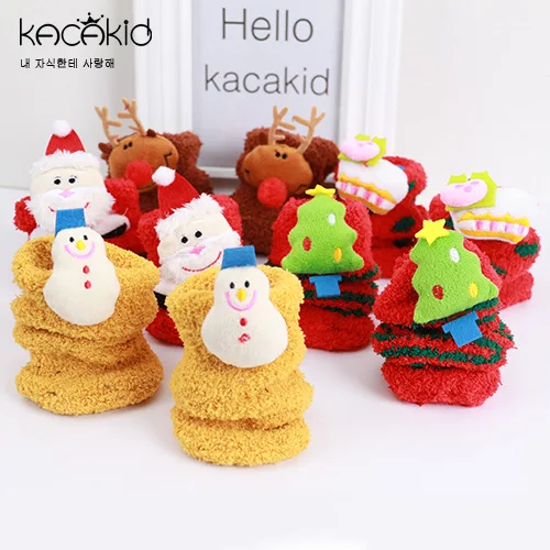 Calcetines antideslizantes para bebé, botines de punto suaves y cálidos para recién nacido, calzado acogedor para otoño e invierno, calcetines antideslizantes para niños pequeños con empuñaduras - imagen 3